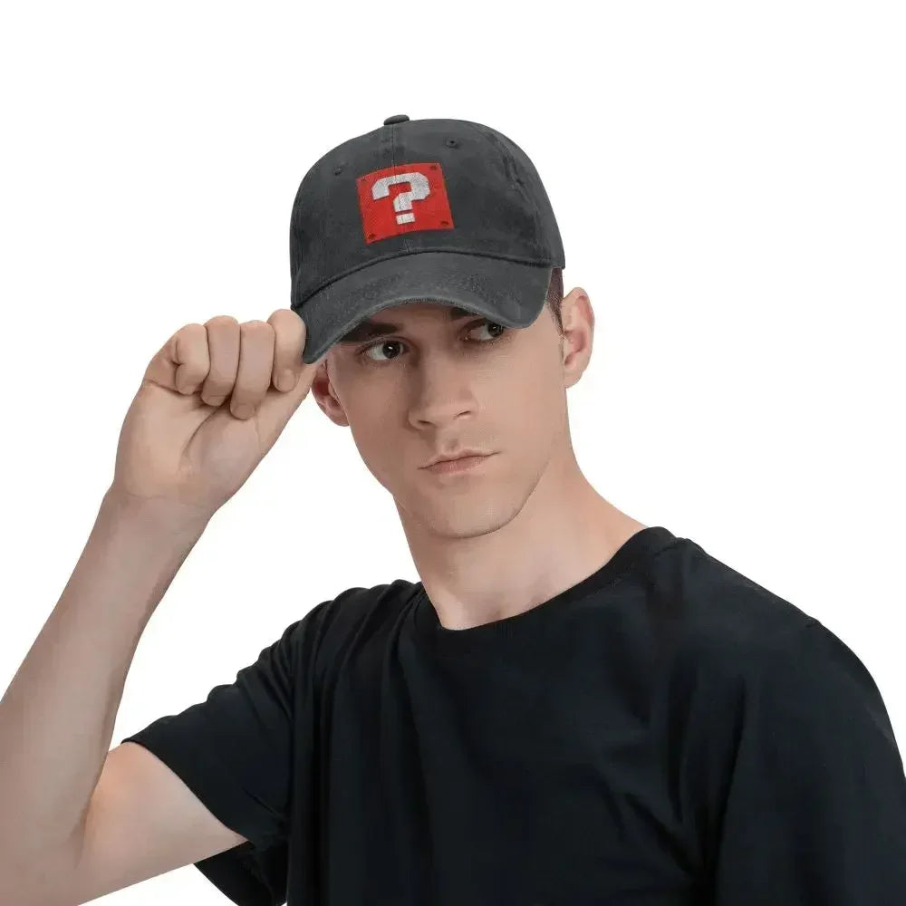 Módní kreslená hra s otázkami – kšiltovka s blokem, baseballová čepice, dámská, pánská, nastavitelná, unisex, bavlněná, „Dad Hat“, sportovní kšiltovky typu snapback