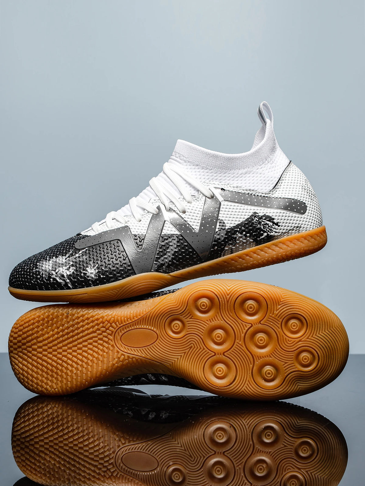 Scarpe da calcio da interno professionali da uomo con suola piatta; scarpe da allenamento resistenti e comode per adulti; scarpe da calcio antiscivolo per adolescenti