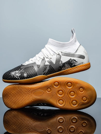 Scarpe da calcio da interno professionali da uomo con suola piatta; scarpe da allenamento resistenti e comode per adulti; scarpe da calcio antiscivolo per adolescenti