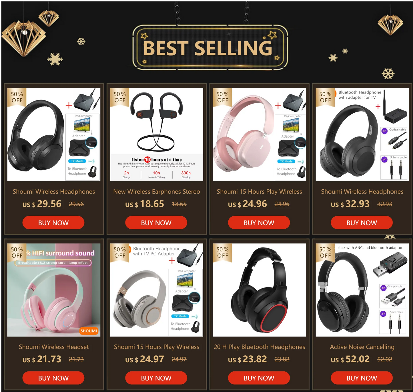 Bluetooth TV Headphones Wireless with Microphone, Noise Cancelling Stereo Headset with USB Adapter, Bluetooth 5.0 Foldable Bass Headphones for TV, Gaming & PC
