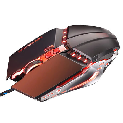 RGB Wired Gaming Mouse 3200 DPI Mechanical USB Gaming Mouse with 7 Buttons, Silent Click Ergonomic PC Mouse for Laptop Gaming