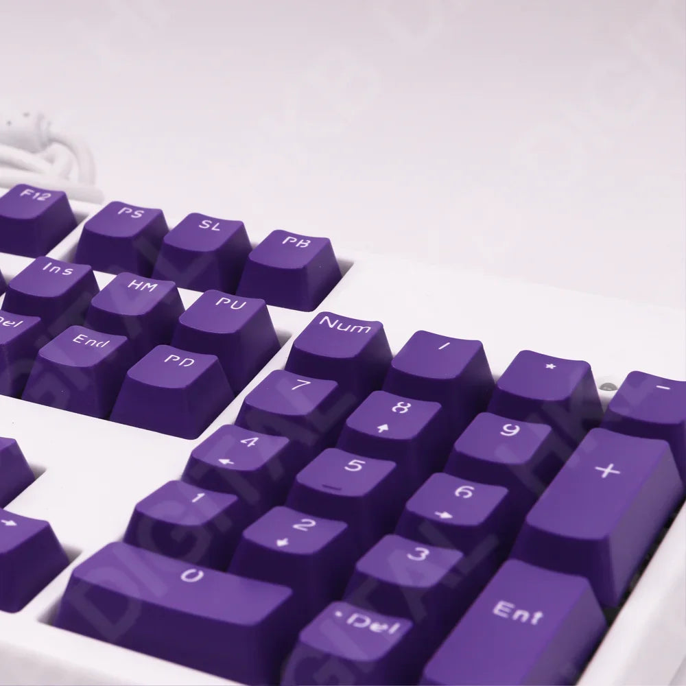 104 Keys ABS Keycaps Purple OEM Profile Height Suit for Mechanical Keyboard 61 87 104 Keyboard Anne Pro 2 GK61 SK61 PC Gamer