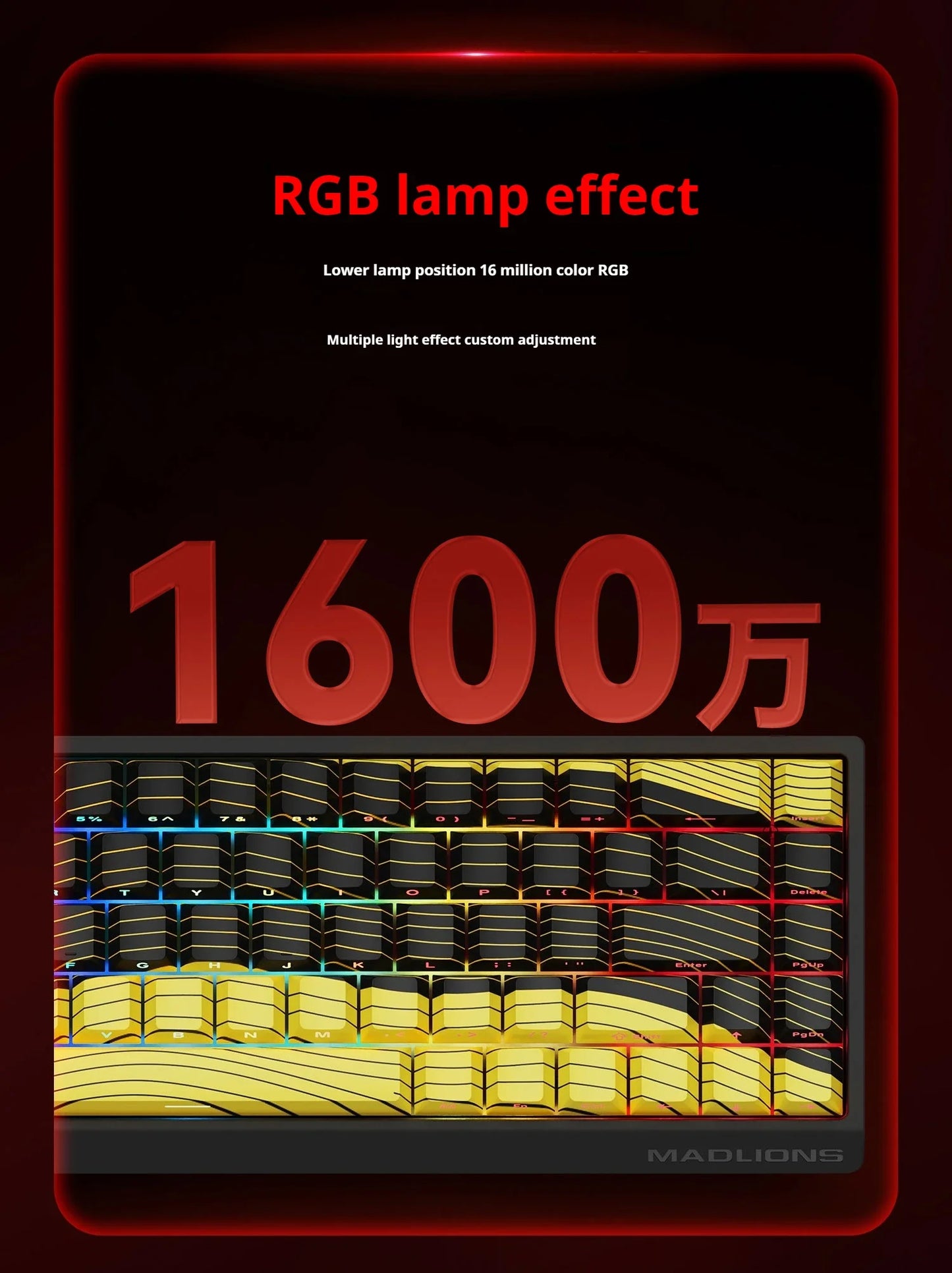 Teclado gaming FGG MAD60 RGB de eje magnético, dedicado para juegos, con hot-swap completo de teclas, respuesta rápida y personalización de nivel inicial