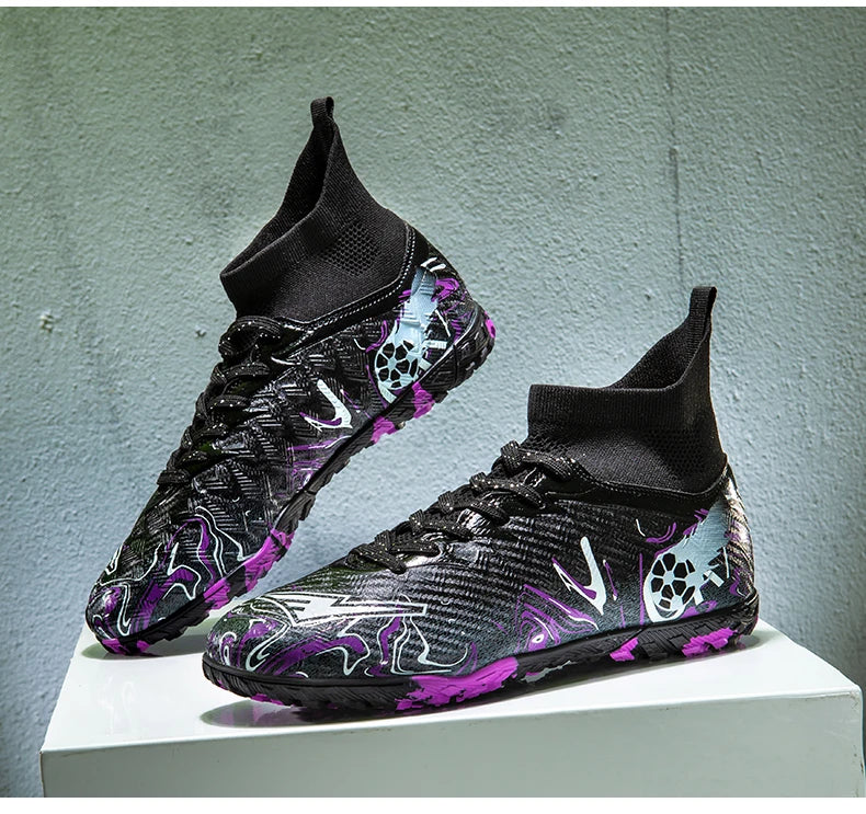 Men Professional Football Shoes Society Cleats Soccer Shoes Original Indoor Football Field Boots Grass Training TF/FG Sneakers