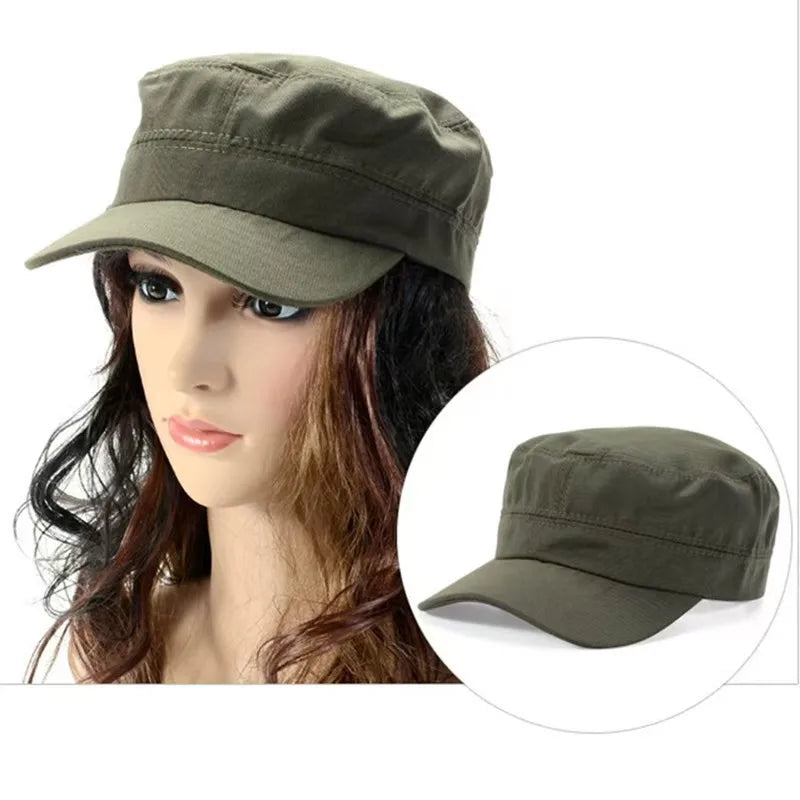 Gorra de béisbol táctica militar Spring Solid, unisex, para deportes al aire libre, con cierre snapback, para hombre y mujer, estilo marinero