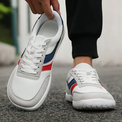 New Wide Toe Men Shoes Casual Soft Sole Wide Last Shoes Walking Sneakers 2025 Breathable Unisex Mesh Comfortable Barefoot Shoes