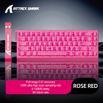 ATTACK SHARK X68HE Magnetic Mechanical Keyboard, 8000Hz Rapid Trigger Gaming Keyboard with Hall Effect Magnetic Switches, SOCD, 0.01mm RT, Wired RGB Keyboard