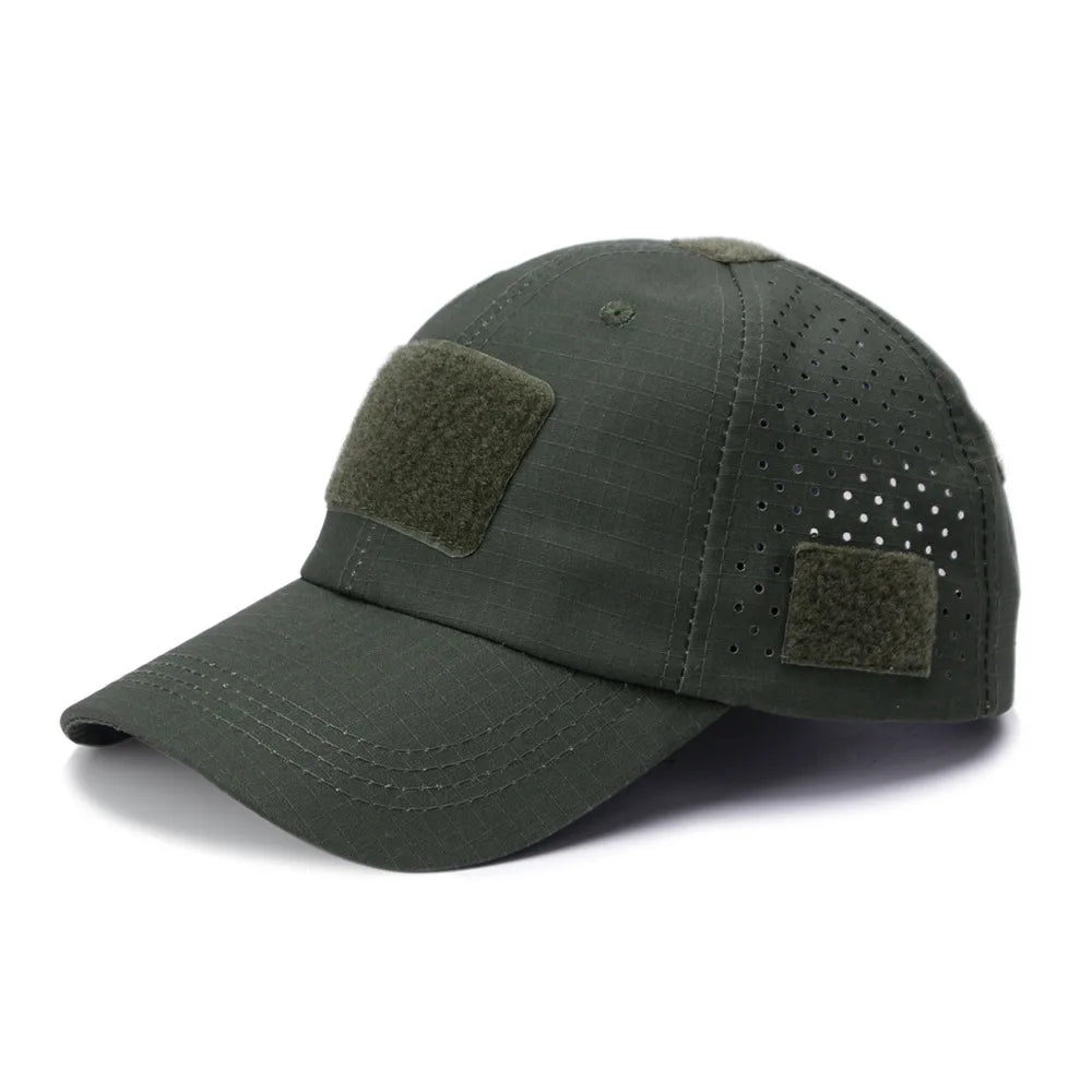 Cappellino da baseball casual sportivo traspirante con motivo mimetico da uomo, cappello da sole per appassionati di stile militare, cappello tattico, cappello da addestramento militare, cappello a secchiello