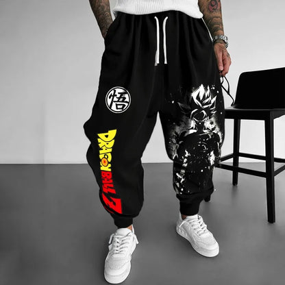 2026 Pantalon de survêtement d'été tendance pour homme, imprimé Dragon Ball Z (anime japonais) avec Majin Buu, style Harajuku Y2K, streetwear, leggings d'extérieur