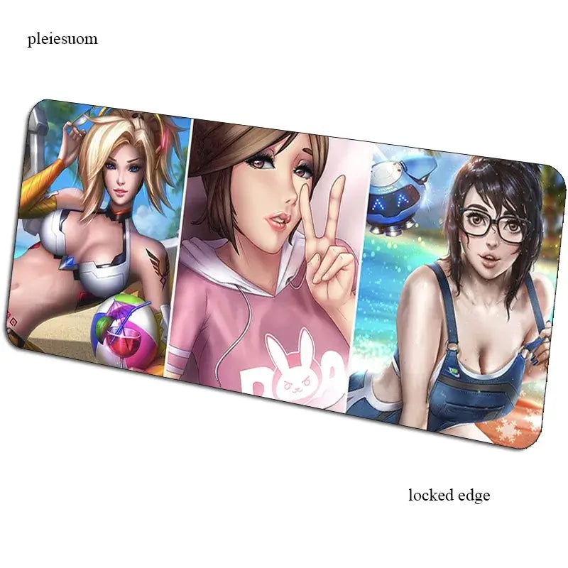 Tapete de rato gaming Overwatch com impressão HD, 900x400x3mm, para PC e secretária, tapete gamer para computador portátil e desktop