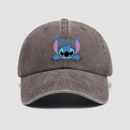 Stitch Casual Hat Kawaii Cartoon Anime Figure Baseball Caps Breathable Snapback Sun Hats Adjustable Peaked Cap Unisex Kids Gifts