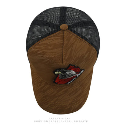 1 Breathable Sun-Protective Embroidered Baseball Cap with Eagle Embroidery, Personalized Design, Unisex, Suitable for Daily Casual Outdoor Use, Sunshade Mesh Cap, Holiday Gift