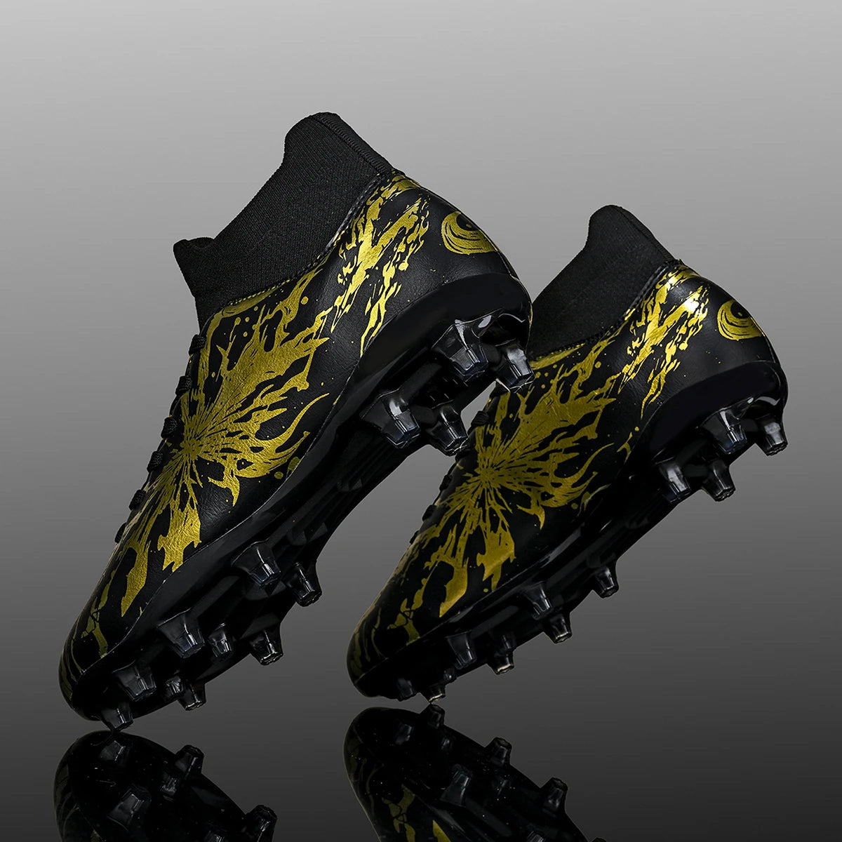 Chaussures de football professionnelles AG/FG pour hommes et femmes, antidérapantes, avec crampons longs, confortables, en PU, pour terrain gazonné, compétition et entraînement