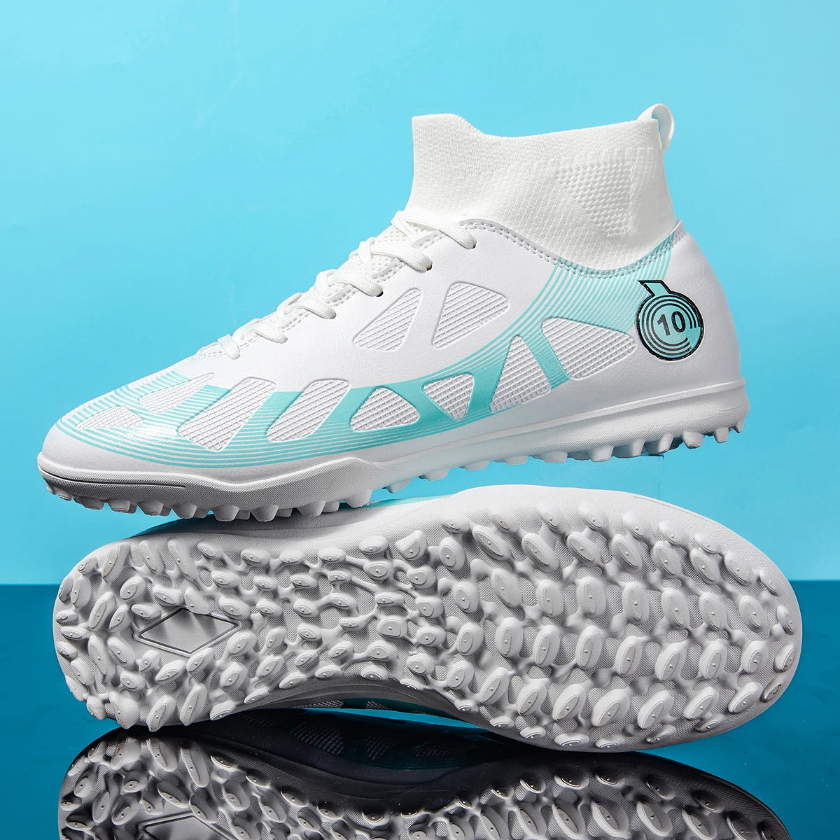 High Quality TF Football Boots Men Women PU Fabric Upper Rubber Cleats Non-slip Training Football Shoes