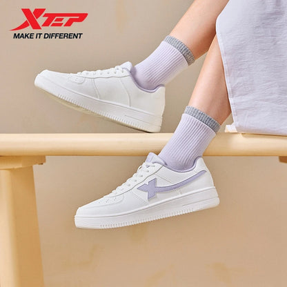 Xtep White Sneakers Female 2026 Spring Couples Versatile Trendy Casual Thick-soled Increase Sports Women Shoes 874118319851