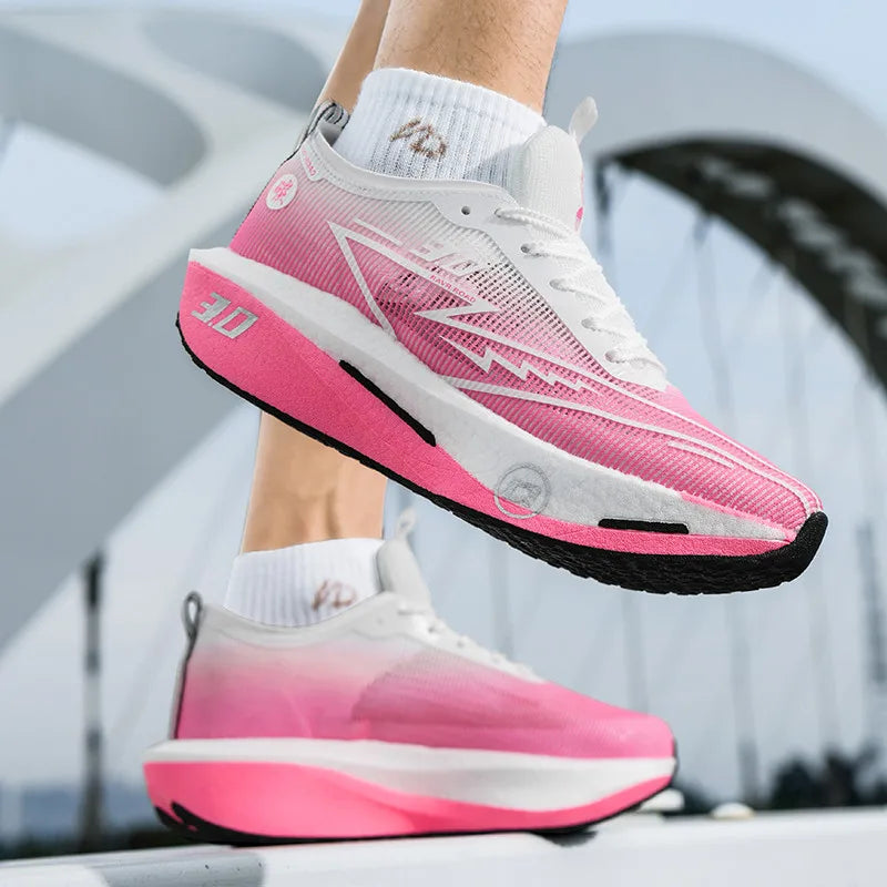 Herresneakers i mesh – komfortable tennissko til mænd – løbesko med Carbon Board 3.0-støddæmpning – til sportstræning og jogging – specialdesignede joggesko