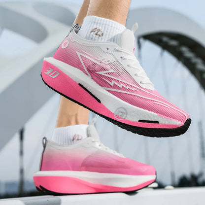 Herresneakers i mesh – komfortable tennissko til mænd – løbesko med Carbon Board 3.0-støddæmpning – til sportstræning og jogging – specialdesignede joggesko