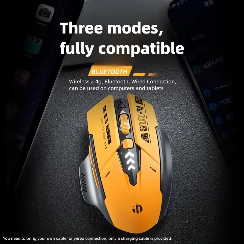 Inphic A9 V2 Wireless Gaming Mouse – 12800 DPI Rechargeable Ergonomic Mouse