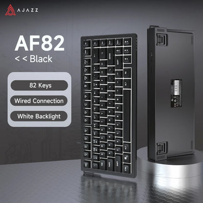 AJAZZ AF82 Low Profile Wireless Gaming Keyboard RGB 75% Mechanical Feel Keyboard, Tri-Mode Bluetooth/2.4G/USB Keyboard for Windows & Mac