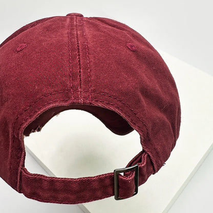 Cappellini da baseball unisex con visiera a tacca, in tessuto a tinta unita, traspiranti, stile "broken", con visiera per proteggersi dal sole, casual, versatili, effetto consumato, alla moda