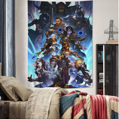 Hot Game World Of Warcraft Printed Large Wall Tapestry Cheap Hippie Wall Hanging Bohemian Wall Tapestries Mandala Home Decor