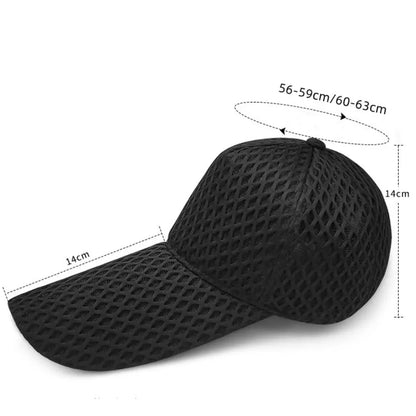 Quality 14cm Long Brim Sun Hat Big Size Large Head Baseball Caps Mesh Sunshade Oversize Trucker Cap Men