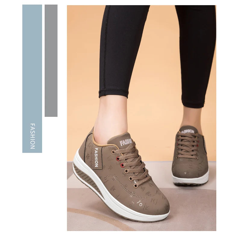 Ženske outdoor casual cipele s debelim potplatom, modna platforma, velika veličina 42, ravni potplat, sportske cipele za hodanje i trčanje