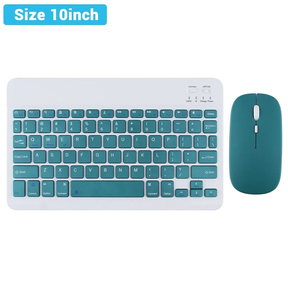 Spanish Russian Arabic Korean Portable 10 inch Wireless Keyboard and Keyboard set For iPad Samsung Tablet Laptop IOS Android