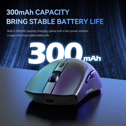 X3 Wireless Bluetooth Mouse Dual-Mode 2.4G Gaming Mouse, Rechargeable RGB Wireless Bluetooth Mouse with Adjustable DPI, Lightweight Ergonomic Mouse
