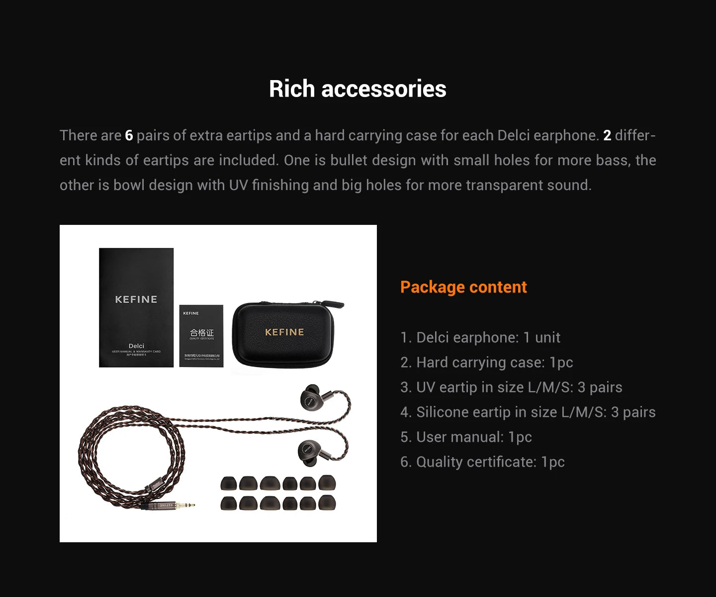 KEFINE Delci HiFi Wired IEM Earphones with 10mm DLC+PU Dynamic Driver, CNC Metal Housing, Detachable 0.78mm 2Pin Cable