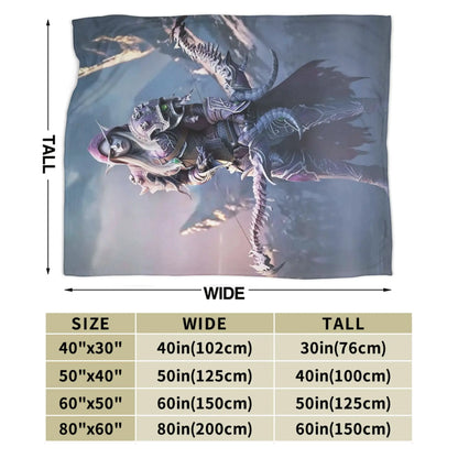 Warm BlanketStudents Travel World of Warcraft  Sylvanas Windrunner Throw Blanket  Flannel Bedspread For Home Decor Bed Cover