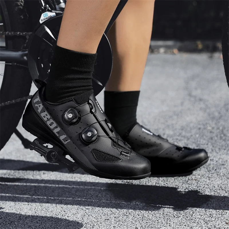 Lock-Free Cycling Shoes Flat Pedal Shoes Men Bike Cleat Sneaker MTB Bicycle Biking Women Breathable Indoor Boots