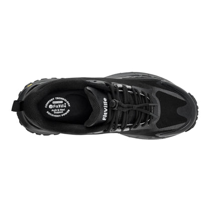 Fittington Wide Sneakers for Men Slip-On Hiking Shoes Soft Comfortable Men Running Shoe Slip-Resistant Walking Shoes with Arch Support
