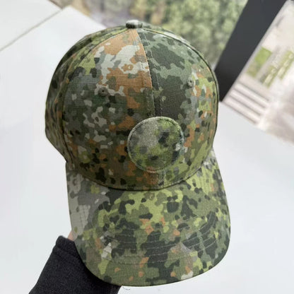 Gorra de béisbol M19 NFP multitono con estampado de camuflaje Flecktran de los Países Bajos para hombre, verde