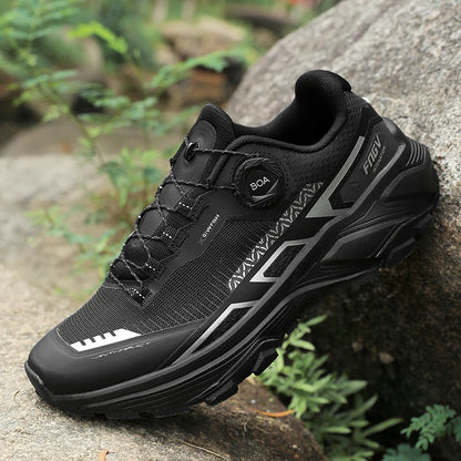 Chaussures de course pour hommes 2025 nouvelles chaussures de randonnée hors route en plein air en maille respirante amorti chaussures de marche plates en maille souple pour homme