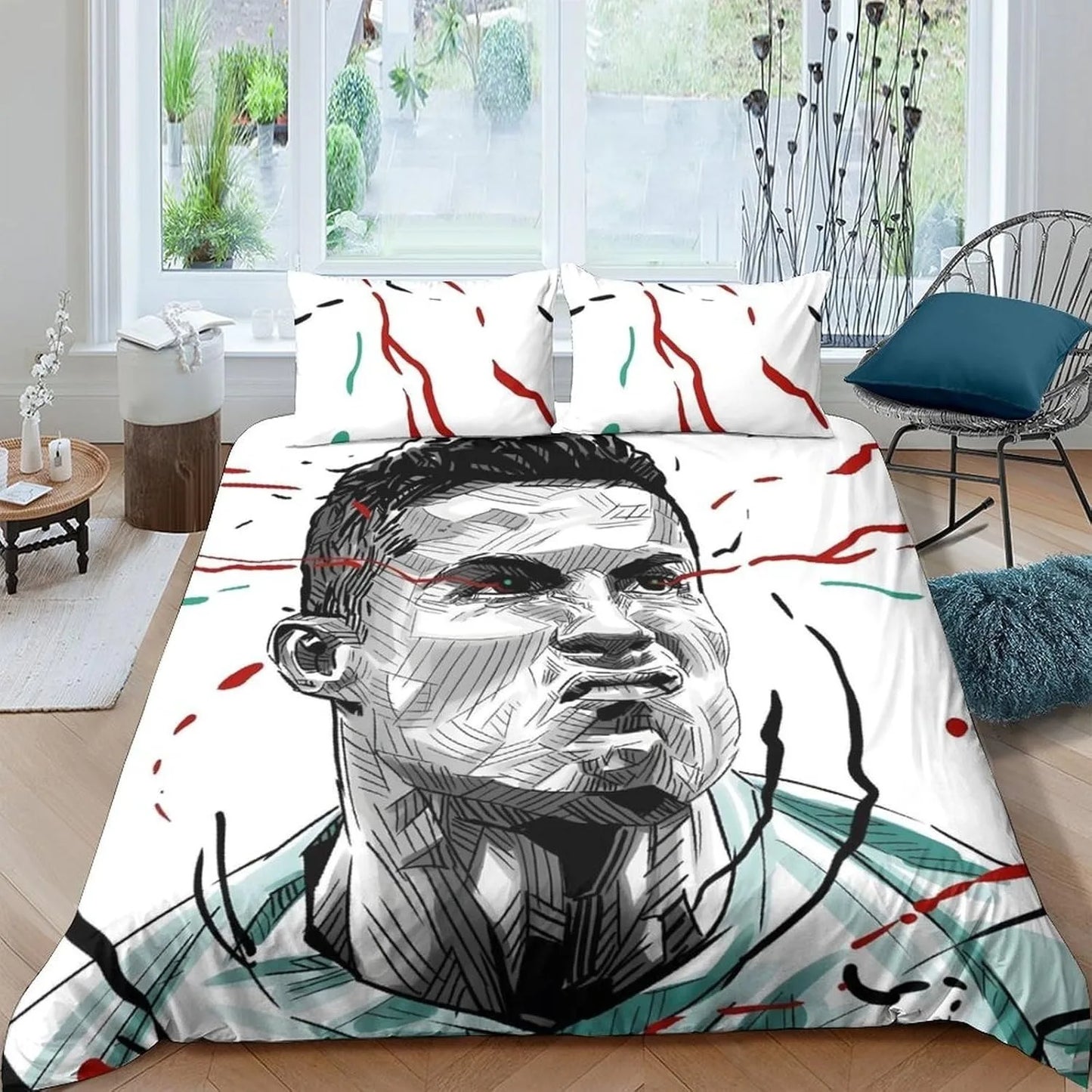 Football Ronaldo Duvet Cover CR7 Bedding Set Adult Boy Girl Bedroom Decoration Children Gift Single Double Large Size