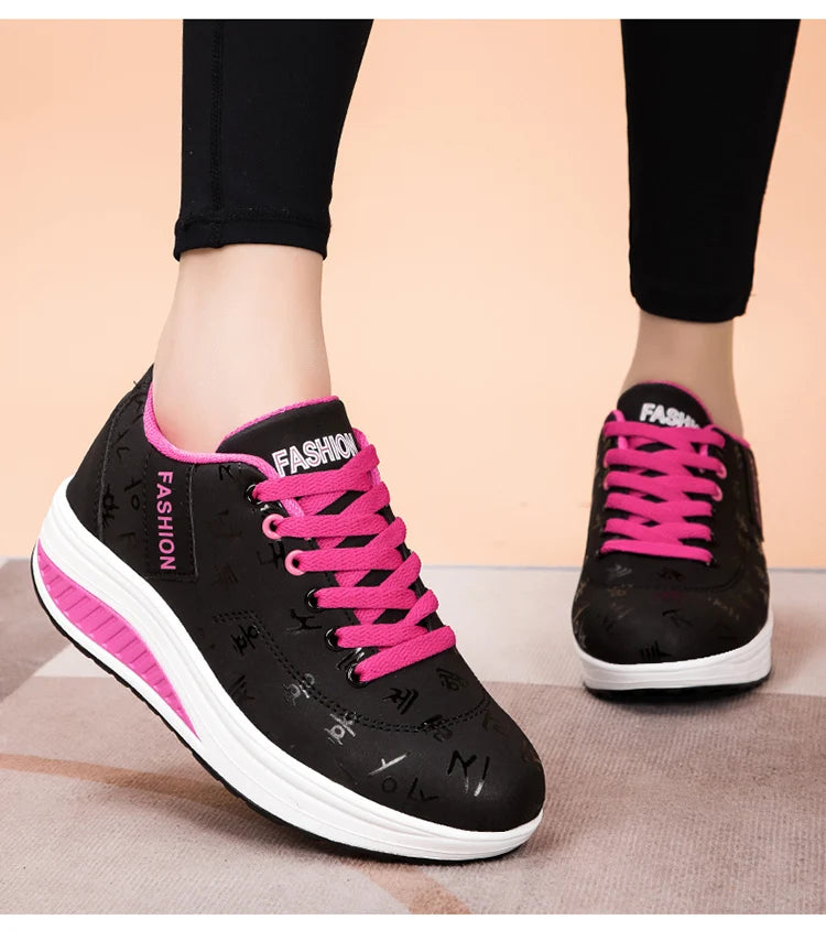 Ženske outdoor casual cipele s debelim potplatom, modna platforma, velika veličina 42, ravni potplat, sportske cipele za hodanje i trčanje