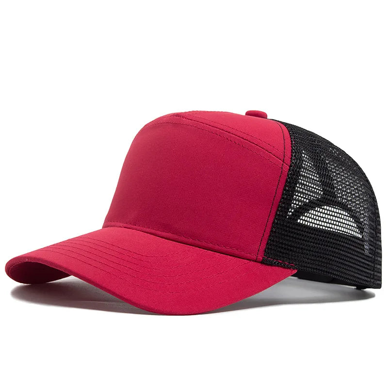 Summer 7 Panel Baseball Cap Fashion Hip Hop Mesh Caps Men Truckers Hat Visor Hardtop Snapback Women Unisex Cool New Brand