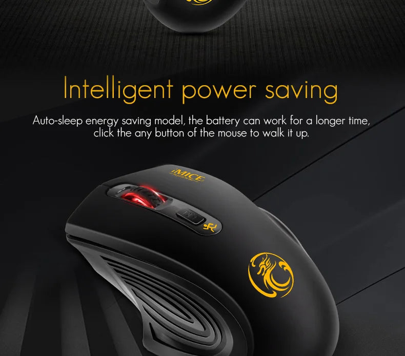 Silent 2.4G USB Wireless Mouse for Laptop, Computer & Mac, Optical Wireless Mouse with Adjustable DPI, Soundless Portable Mouse for Office & Home