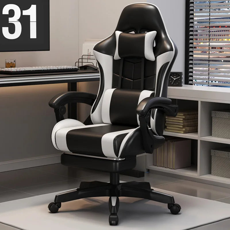 Sponge Esports Gaming Chair Internet Cafe Computer Chair Reclining Office Chair with Comfortable Rotating Design, Ergonomic Home Gaming Seat