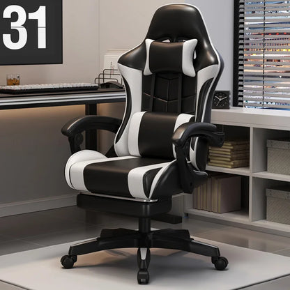 Sponge Esports Gaming Chair Internet Cafe Computer Chair Reclining Office Chair with Comfortable Rotating Design, Ergonomic Home Gaming Seat