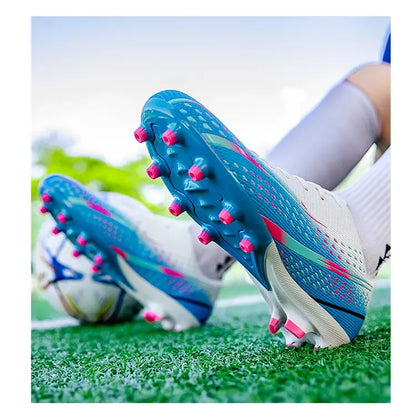 Hohe wasserdichte Fußballschuhe für Herren, rutschfest, robust, mit Stollendesign, atmungsaktivem Futter, für Outdoor-Rasenplätze, Profi-Fußball