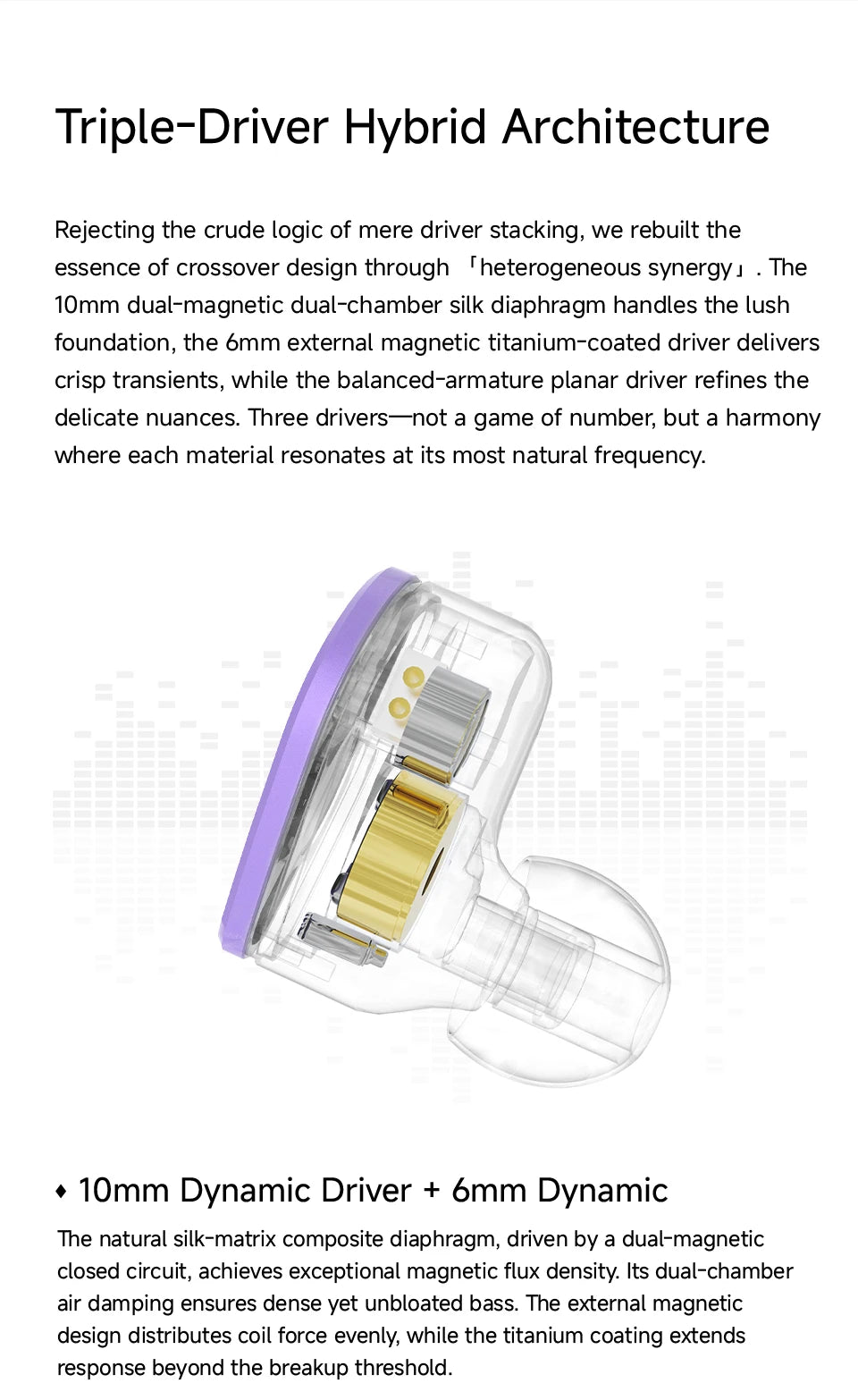 CVJ NOZOMI Wired Hybrid Earphones 2DD+1PD Triple Driver In-Ear Monitors, Planar Magnetic Earbuds with Interchangeable Faceplates for Music & Gaming
