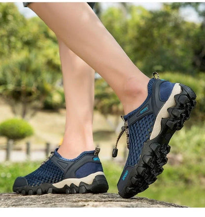 Chaussures de sport en maille pour homme, été : chaussures de mode pour l'alpinisme, respirantes, légères, antidérapantes, pour le plein air, les voyages, la course à pied et le quotidien