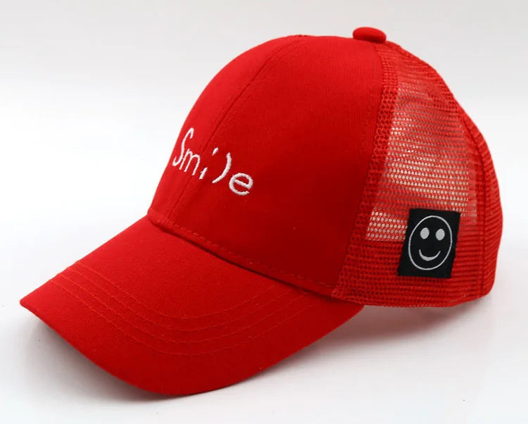 Summer autumn Kid Boy Cartoon Letter Embroidered Baseabll Caps Children Girls Outdoor Leisure Mesh Sport hats
