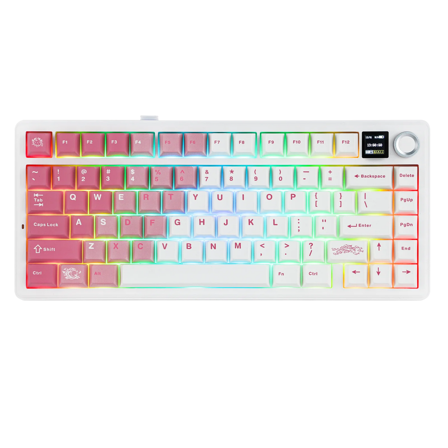 EPOMAKER X AULA F75 MAX Compact 75% ANSI Layout Wired/Bluetooth/2.4GHz Wireless Mechanical Keyboard with TFT Screen and a Knob