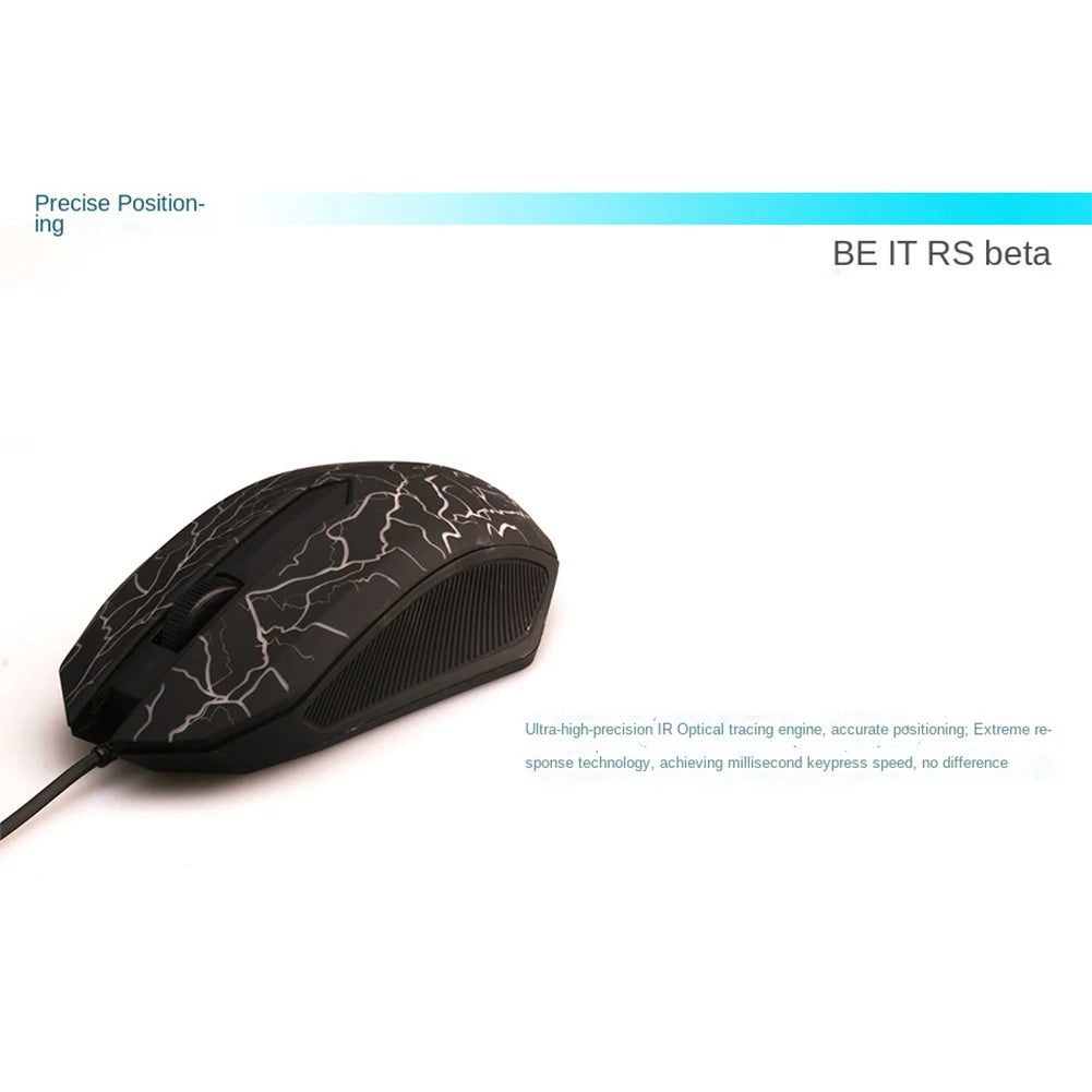 USB Wired Gaming Mouse RGB LED 2400 DPI Professional Gaming Mouse, Ergonomic USB Wired Gaming Mouse for PC, Laptop, Dota 2 & LOL