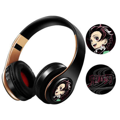Miku Nakano Sanjiu Bluetooth 5.0 Over-Ear Anime Headphones – Wireless Stereo Gaming Headset with Deep Bass, Microphone & TF Card Support