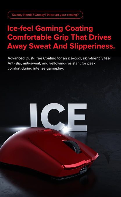 Delux M800mini Wireless Gaming Mouse 46g Lightweight PAW3395 Sensor 26000 DPI, 1000Hz Polling Rate Gaming Mouse for PC Gamer