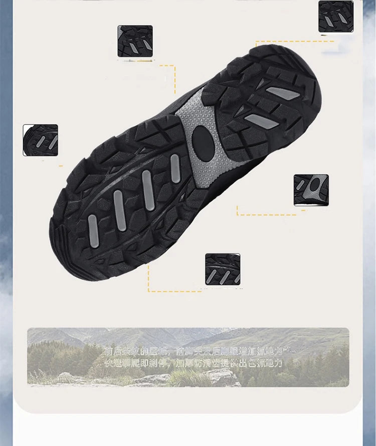 2025 Hiking Shoes Unisex Outdoor Hiking Sports Hiking Shoes Non-slip Waterproof Camping Shoes Outdoor Sports Shoes Walking Shoes